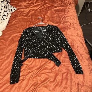 Boohoo tie long sleeve shirt